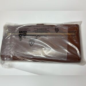 Fossil Kier cactus leather tab clutch BROWN